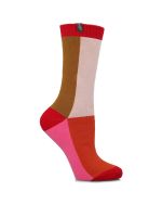 Calcetín Algodón Mujer Heavy Block Rosado