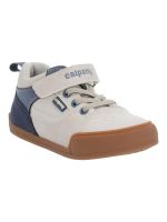 Zapatilla Cuero Ergonómica Nino Kansas Gris Claro