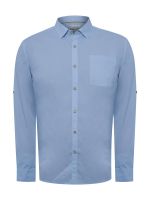 Camisa Algodón Org Hombre Galiton Azul Claro