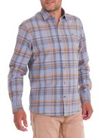 Camisa Algodón Orgánico Hombre Flannel Azul