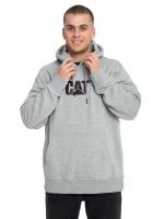 Polerón Hombre Fleece Cat Logo Pullover Hoodie Gris