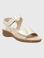 Sandalia Cuero Mujer Moon Ligh Metalizada