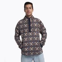 Polar Hombre D FPrint Snap Microfleece Azul