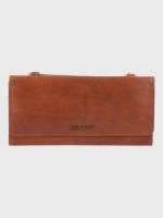 Billetera Cuero Mujer Farrow Strap Café