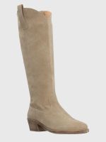 Bota Vaquera Mujer Cuero Andorra Beige