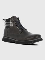 Botin Cuero Rosco Gris Hombre