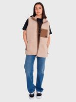 Polar Vest Sherpa sin mangas Café claro Hombre