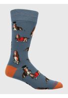 Calcetín Algodón Hombre C Hat Basset Azul