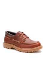 Zapato Cuero Hombre Colorado Boat Lo Café