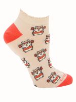 Calcetín Algodón Mujer Ped Hamster Beige