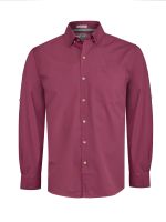Camisa Algodón Orgánico Hombre Galiton Burdeo Rockford