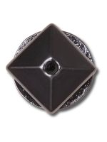 Jibbitz Tacha Pirámide Plata Oscura Negro