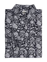 Blusa Lino Orgánico Lirioprint Gris Osc Mujer