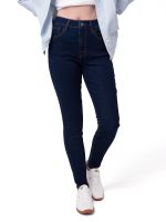Jeans Stretch Mujer Mid-Rise Azul Oscuro