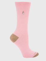 Calcetin Algodón Mujer Plain Rosado