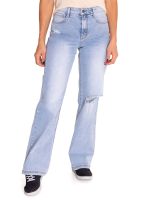 Jeans Wide Leg Mujer Triblend Stretch Denim Gris CAT
