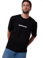 Polera Manga Corta Hombre Diseño SCI FI Negro