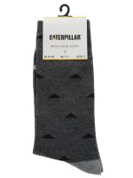 Calcetín Largo Diseño Tiangulos Hombre Gris Oscuro