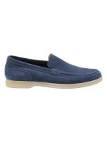 Mocasín Cuero Hombre Roma Azul