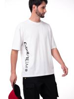 Polera Manga Corta Hombre Diseño SCI FI Blanco