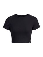 Polera Manga Corta Lifestyle para mujer Rival Rib Baby negro