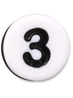 Jibbitz Crocs Número Tres Pequeña Amistad Blanco