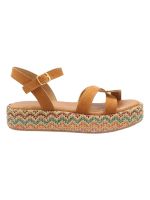 Sandalia Cuero Mujer Clavel Multicolor