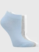 Pack 3 Calcetin Mujer Body II Gris/Blanco/Celeste