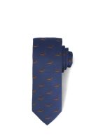 Corbata Seda Hombre Hp Tie Dachshund Azul
