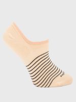 Calcetin Algodón Mujer Lines Beige/Crudo