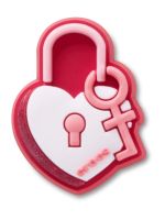 Jibbitz Candado Corazón Con Llave Rojo