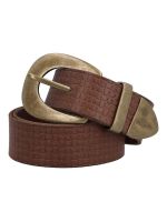 Cinturon Cuero Mujer Rf Fiori Café