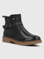 Botin Cuero Mujer Galla Negro