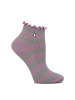 Calcetín Algodón Mujer Ped St Rayas Morado