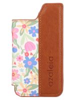 Tarjetero  Phone Card Roses Mujer Café