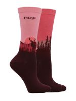 Calcetín Bambú Mujer Diff Deer Rosado