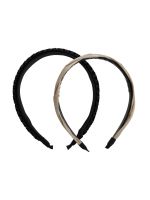 Pack 2 Cintillos Mujer Doris Band Negro/Beige