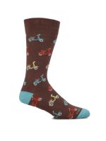 Calcetín Algodón Hombre C Cuff Vespa Café