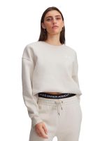 Poleron UA Icon Fleece Oversized Blanco Mujer