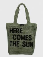 Cartera Mujer Rafia Tote Verde