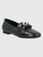 Mocasín Cuero Negro Mujer Mons