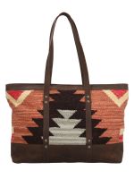 Cartera Cuero Mujer Kl Amal Tote Multicolor