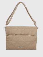 Bolso Notebook Ecocuero Mujer Quilt Beige