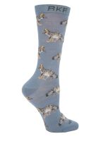 Calcetin Bambú Mujer Fox Azul