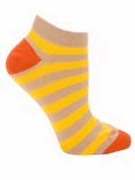 Calcetín Algodón Mujer Ped Line Café