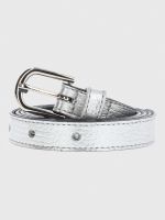 Cinturon Cuero Mujer Vedelia Plateado