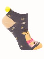 Calcetín Algodón Mujer Ped St Reno Gris