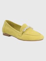 Mocasín Cuero Verde Limón Mujer Dinnat