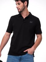 Polera Pique Manga Corta Logo Negro