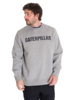 Polerón Cat Logo Crewneck Unisex Gris Cat
